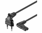 PREMIUMCORD Kabel síťový 230V k magnetofonu se zahnutými konektory 3m