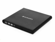 Verbatim 98938 VERBATIM CD/DVD vypalovačka/ externí/ USB 2.0/ SW Nero Burning Essentials/ podpora M-DISC/ Slimline/ černá