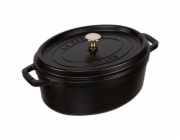 Staub Oval Cocotte, 29cm cast iron, black