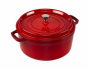 Staub Kulatý litinový hrnec s poklicí 26 cm 5 l červený