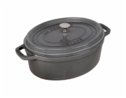 Staub Liatinový hrniec La Cocotte 29cm oválny grafitovo sedý