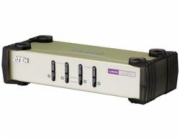 Aten CS-84U-AT 4-Port PS/2-USB KVM Switch, 4x Custom KVM Cable Sets, Non-powered ATEN KVM switch CS-84U,USB Hub, 4PC