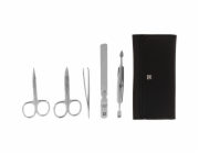 Zwilling CLASSIC INOX black Push Button Leather Case, 5 pcs.