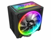 Zalman chladič CPU CNPS16X Black / 120 mm ventilátor / 4 heatpipe / RGB / PWM / 165 mm výška / černý