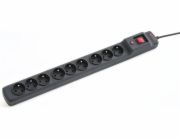 ARMAC Přepěťová ochrana Multi M9, 9x zásuvka, FR, vypínač, 1,5m, černá