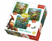 Trefl Puzzle 3v1 - Úžasný svět dinosaurů (GXP-645298)