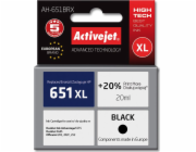 Activejet AH-651BRX (náhradní inkoust HP 651 C2P10AE; Premium; 20 ml; černý)