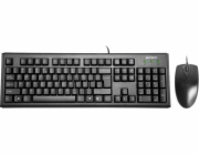 A4Tech KM-720620D klávesnice USB QWERTY Anglický Černá