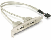 DeLOCK kryt slotu USB 2.0, 10pin header > 2x zásuvka USB-A