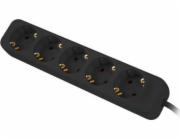 Lanberg Prodlužovací kabel 1,5m černý 5x 230V Schuko