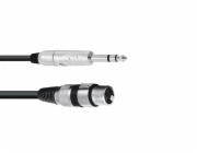Omnitronic Adapterkabel 2,0 m XLR(F)/6,3mm Jack cerna