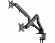 Neomounts FPMA-D650D - Montážní sada - plný pohyb - pro 2 LCD displeje - ocel - černá - velikost obrazovky: 17"-27" - upevnění svorkou, průchodka, upevnitelné na stůl