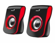 GENIUS repro SP-Q180 Red, 2.0, 6W, USB napájení, 3,5" jack, černo-červené