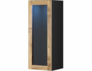 Cama cabinet VIGO 90 glass 90/35/32 black/wotan oak