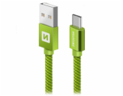 Swissten Datový Kabel Textile Usb / Usb-C 1,2 M Zelený
