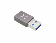 FIXED redukce USB-C na USB-A, šedá