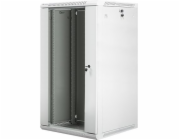 LANBERG 19" RACKOVÁ SKŘÍŇ PRO MONTÁŽ NA STĚNU 22U/600X600 (v rozloženém stavu) S PROSKLENÝMI DVEŘMI ŠEDÁ  V2