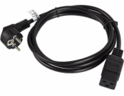 Lanberg CEE 7/7 napájecí kabel – IEC 320 C19, 1,8 m, černý (CA-C19C-10CC-0018-BK)
