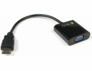 AV adaptér Techly HDMI - D-Sub (VGA) + Jack 3,5 mm černý (306493)