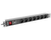 Lanberg PDU 1U 7x PL 2m 16A Prodlužovačka