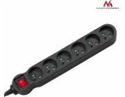 Maclean MCE225 power extension 1.5 m 6 AC outlet(s) Indoor Black