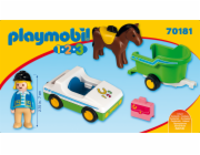Auto s přívěsem pro koně Playmobil, 1.2.3, 5 dílků