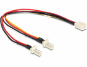 Delock 3-pin - 3-pin x2, 0,22 m, vícebarevný (89343)