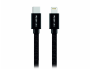 Swissten Datový Kabel Textile USB-C / Lightning 1,2 M Černý