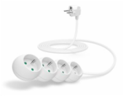 CONNECT IT prodlužovací kabel 230 V, 3 zásuvky, 1,5 m, bez vypínače (bílý)