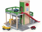 Parkovací garáže BRIO World, silnice a koleje, budovy na hraní