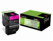 TONER LEXMARK 702M Magenta  CS310dn / CS310n / CS410dn / CS410dtn / CS410n / CS510de / CS510dte (1k)