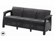 Keter Corfu love seat max třísedačková pohovka grafitová Zahradní nábytek