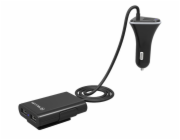 Tellur Car Charger s prodloužením, 4*USB, 9,6A, 1,8m černá
