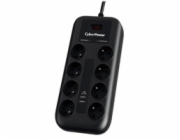 CyberPower Surge Buster 8 zásuvek, 2xUSB, 1.8m, New