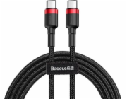 Baseus Cafule Series nabíjecí/datový kabel USB-C na USB-C PD2.0 60W Flash 2m, červená-černá