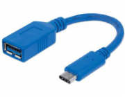 Adapter USB Manhattan USB-C - USB Niebieski (353540)