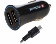 Swissten Cl Adaptér 2,4A Power 2X Usb + Kabel Usb-C