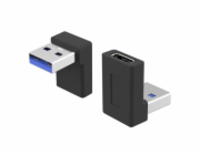 PremiumCord USB redukce USB-C  - USB3.0 typ A  (F/M), zahnutá 90°