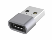 PremiumCord Aluminium USB C female - USB2.0 A Male adaptér