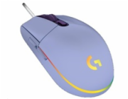 Logitech Gaming Mouse G203 LIGHTSYNC - Myš - optický - 6 tlačítka - kabelové - USB - šeřík - pro Komplett Epic Gaming PC a125