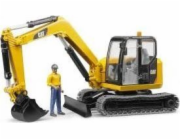Bruder CAT minibagr s figurkou dělníka (02466)