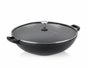 KELA Wok s poklicí litinový CALIDO 36 cm černá KL-12475