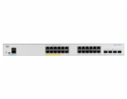 Cisco Catalyst 1000-24FP-4G-L - Přepínač - řízený - 24 x 10/100/1000 (PoE+) + 4 x Gigabit SFP (uplink) - Lze montovat do rozvaděče - PoE+ (370 W)