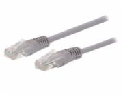 Kabel C-TECH patchcord Cat5e, UTP, šedý, 50m