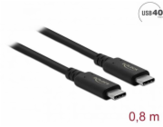Kabel DeLOCK USB4 Gen 3x2, zástrčka USB-C > zástrčka USB-C, koaxiální kabel