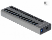 Delock Externí SuperSpeed USB Hub se 13 porty + vypínač 63738