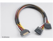 AKASA kabel  SATA rozdvojka napájení, 30cm, 2ks v balení