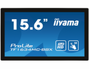 iiyama ProLite TF1634MC-B8X - LED monitor - 15.6" - open frame - dotykový displej - 1920 x 1080 Full HD (1080p) @ 60 Hz - IPS - 450 cd/m2 - 700:1 - 25 ms - HDMI, VGA, DisplayPort - černá, matná