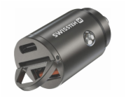 Swissten CL adaptér Power Delivery USB-C + Super Charge 3.0 30W nano stříbrný