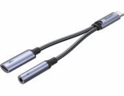 UNITEK ADAPTER USB-C - MINIJACK 3.5MM USB-C 60W